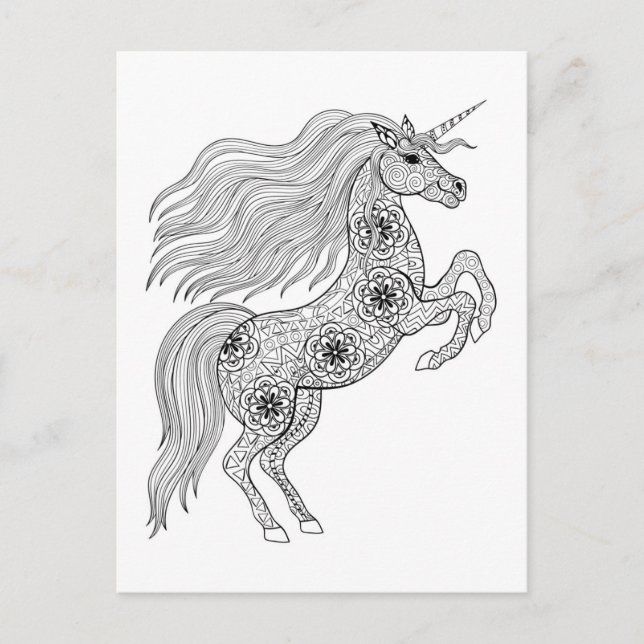 Inspired Magic Unicorn Postcard (Front)