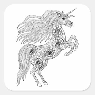 Inspired Magic Unicorn Square Sticker
