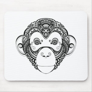 Inspired Monkey Design Mouse Mat