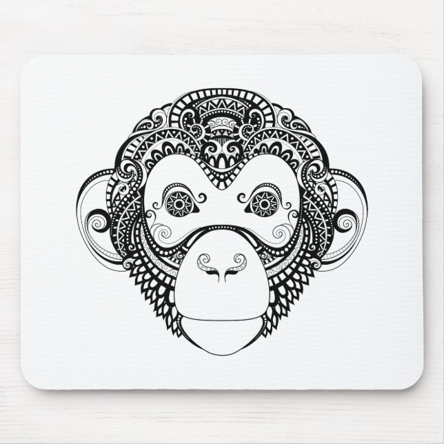 Inspired Monkey Design Mouse Mat (Front)