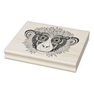 Inspired Monkey Rubber Stamp