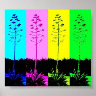 Inspired Muli-Coloured Blooms Poster