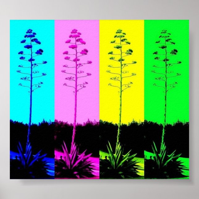   Inspired Muli-Coloured Blooms Poster (Front)