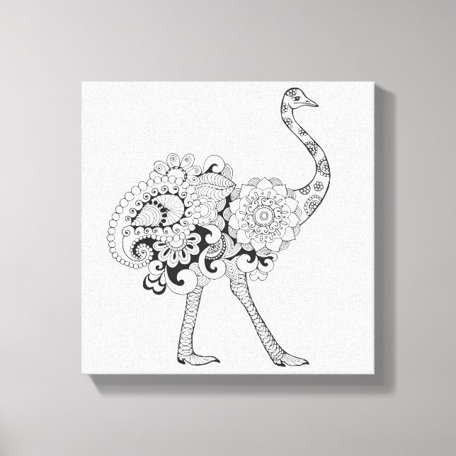 Inspired Ostrich 6 Canvas Print (Front)