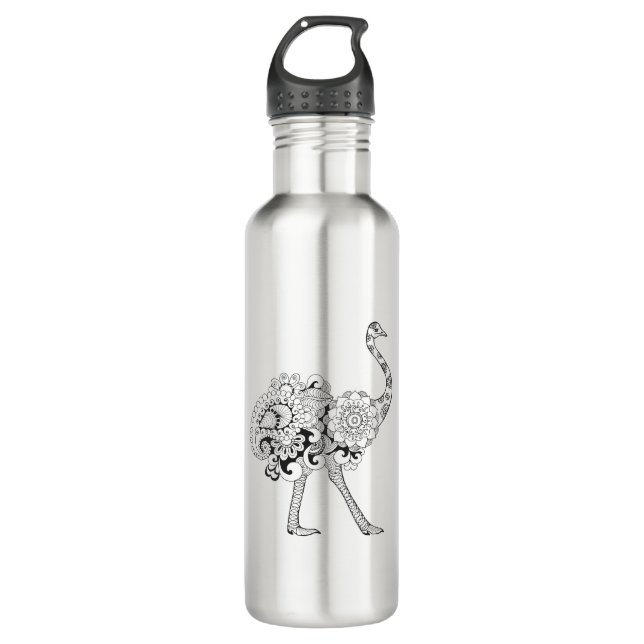 Inspired Ostrich 710 Ml Water Bottle (Front)