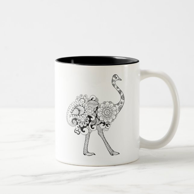Inspired Ostrich Two-Tone Coffee Mug (Right)