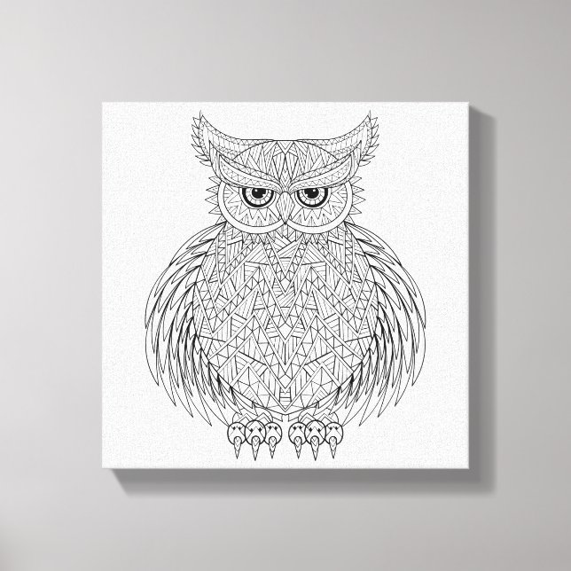 Inspired Owl Bird Totem 6 Canvas Print (Front)