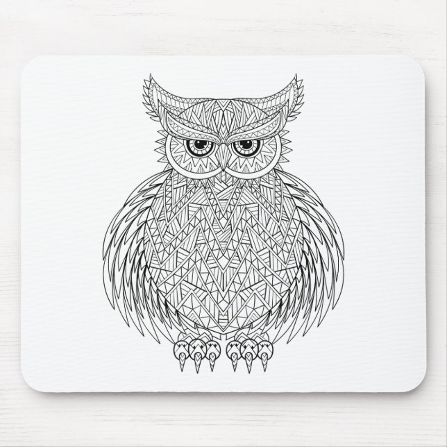 Inspired Owl Bird Totem Mouse Mat (Front)