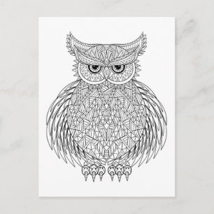Inspired Owl Bird Totem Postcard