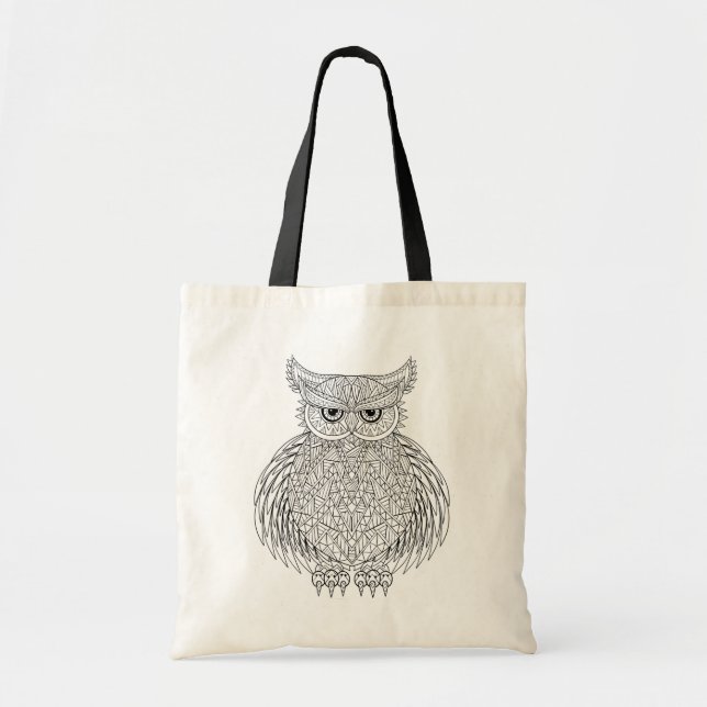 Inspired Owl Bird Totem Tote Bag (Front)