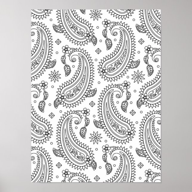 Inspired Paisley Design 2 Poster (Front)