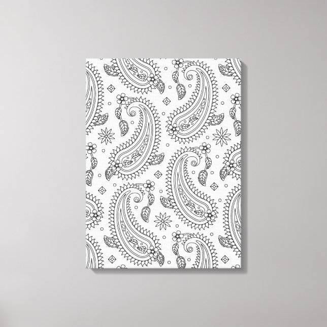 Inspired Paisley Design 6 Canvas Print (Front)
