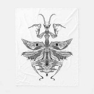 Inspired Praying Mantis Fleece Blanket