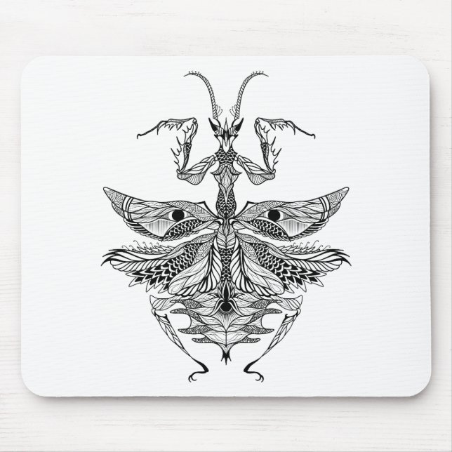 Inspired Praying Mantis Mouse Mat (Front)