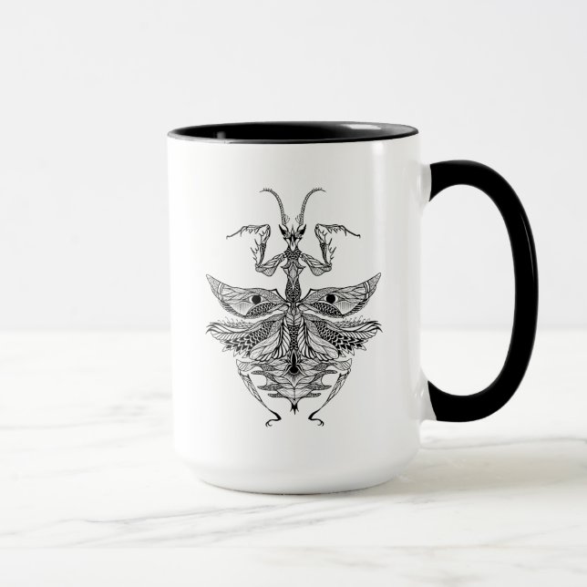 Inspired Praying Mantis Mug (Right)
