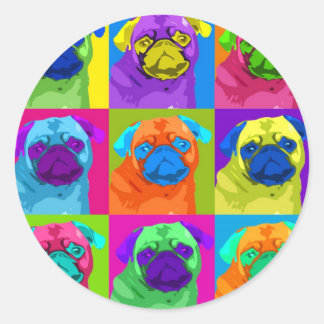 inspired Pug Circle Sticker