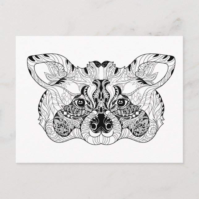 Inspired Racoon Postcard (Front)