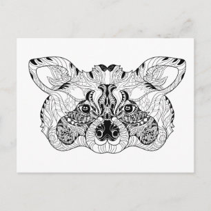 Inspired Racoon Postcard