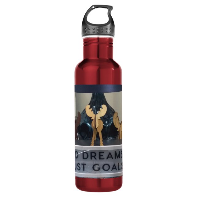 Inspired Reindeer Dreams: A Motivational Holiday 710 Ml Water Bottle (Front)