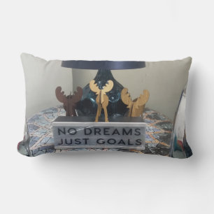 Inspired Reindeer Dreams: A Motivational Holiday Lumbar Cushion