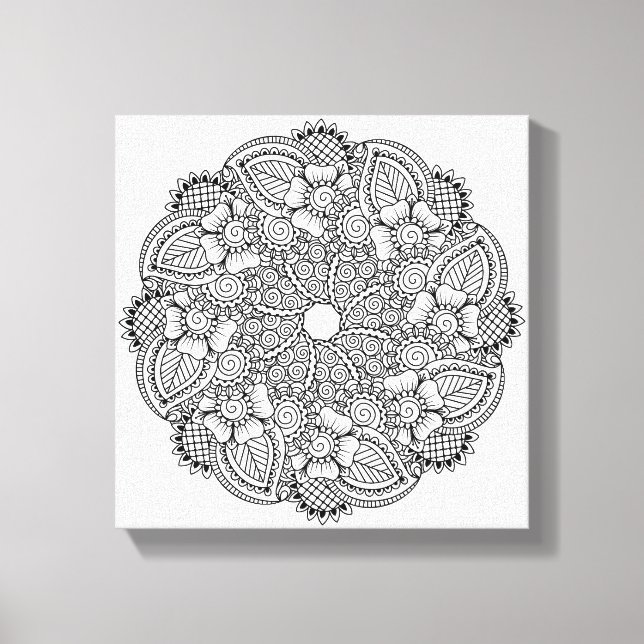 Inspired Round Design 6 Canvas Print (Front)