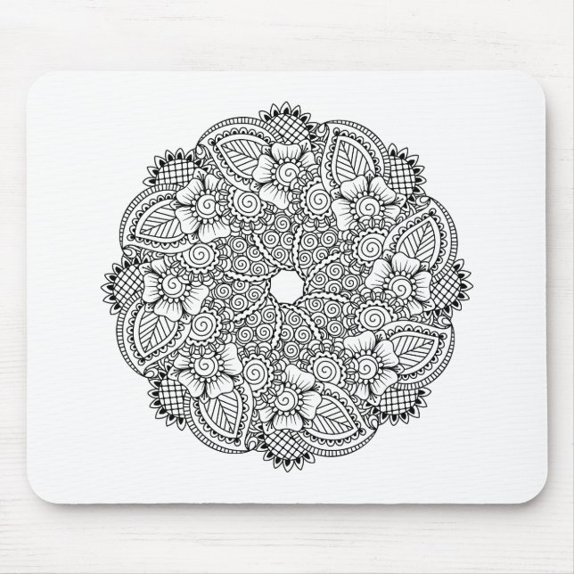 Inspired Round Design Mouse Mat (Front)