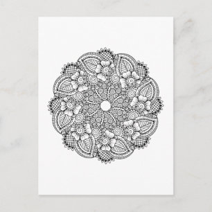 Inspired Round Design Postcard
