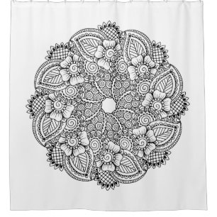 Inspired Round Design Shower Curtain