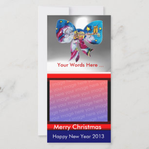 INSPIRED SANTA CHRISTMAS BOW HOLIDAY CARD