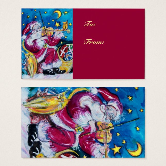 INSPIRED SANTA Christmas Night Red Blue (Front & Back)