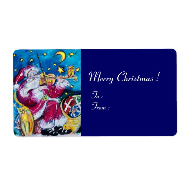 INSPIRED SANTA PLAYING VIOLIN Christmas Night (Front)