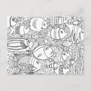 Inspired School Of Fish Postcard
