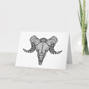 Inspired Sheep Skull Card