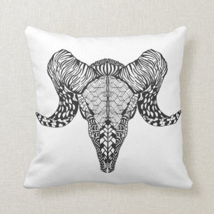 Inspired Sheep Skull Cushion