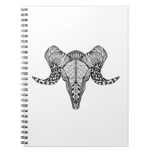 Inspired Sheep Skull Notebook