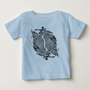 Inspired Sketch Of Feathers Baby T-Shirt