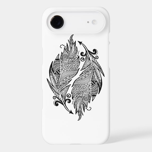 Inspired Sketch Of Feathers Case-Mate iPhone Case (Back)
