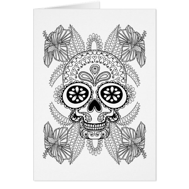 Inspired Skull In Flowers (Front)