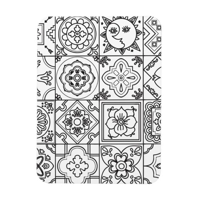 Inspired Talavera Pattern Magnet (Vertical)