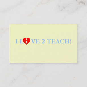 Inspired Teacher Teaching Motto Tutor Business Card