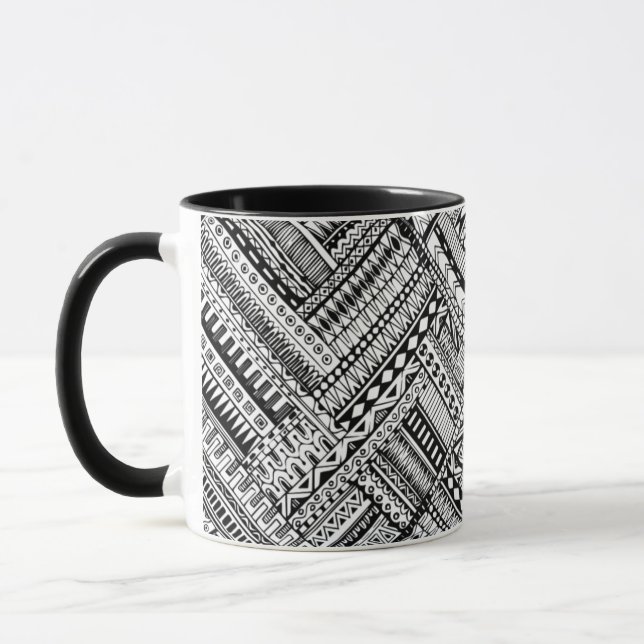 Inspired Tribal Art Pattern Mug (Left)