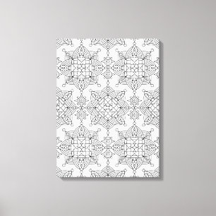 Inspired Tribal Artsy Pattern 6 Canvas Print