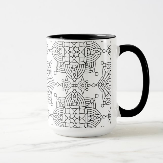 Inspired Tribal Artsy Pattern Mug (Right)