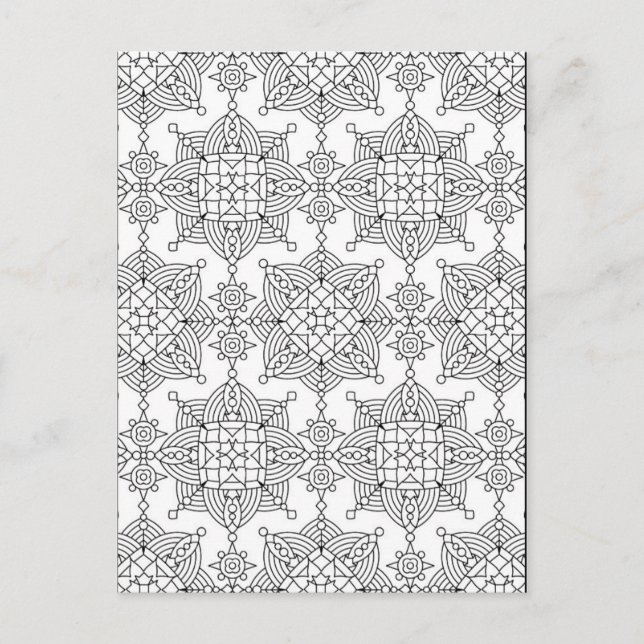 Inspired Tribal Artsy Pattern Postcard (Front)