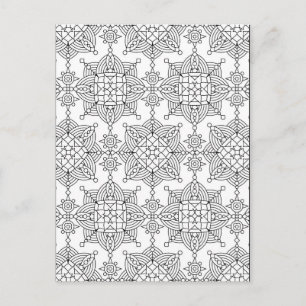 Inspired Tribal Artsy Pattern Postcard