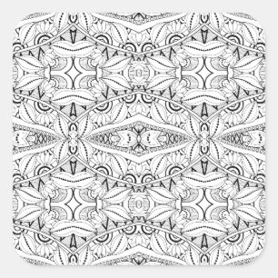 Inspired Tribal Design Square Sticker