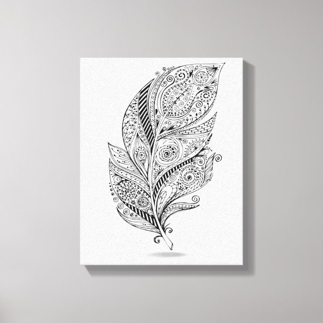 Inspired Tribal Feather 6 Canvas Print (Front)