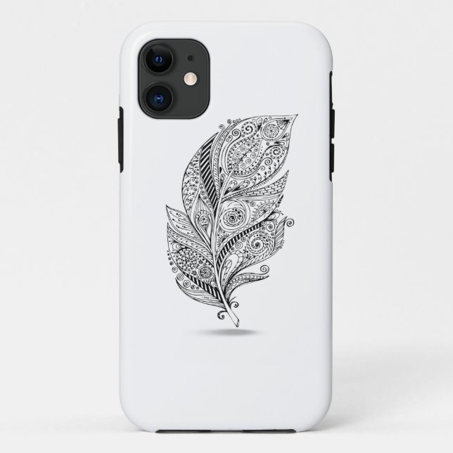 Inspired Tribal Feather Case-Mate iPhone Case (Back)