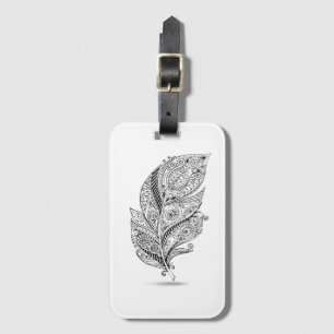 Inspired Tribal Feather Luggage Tag