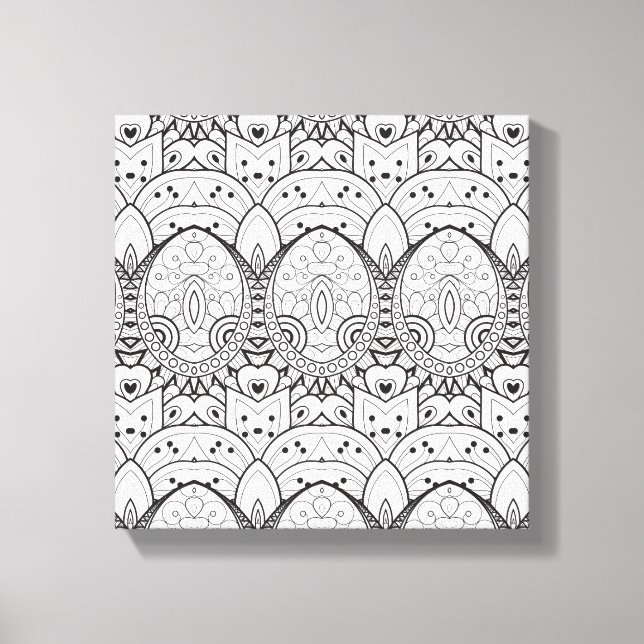 Inspired Tribal Illustration 6 Canvas Print (Front)